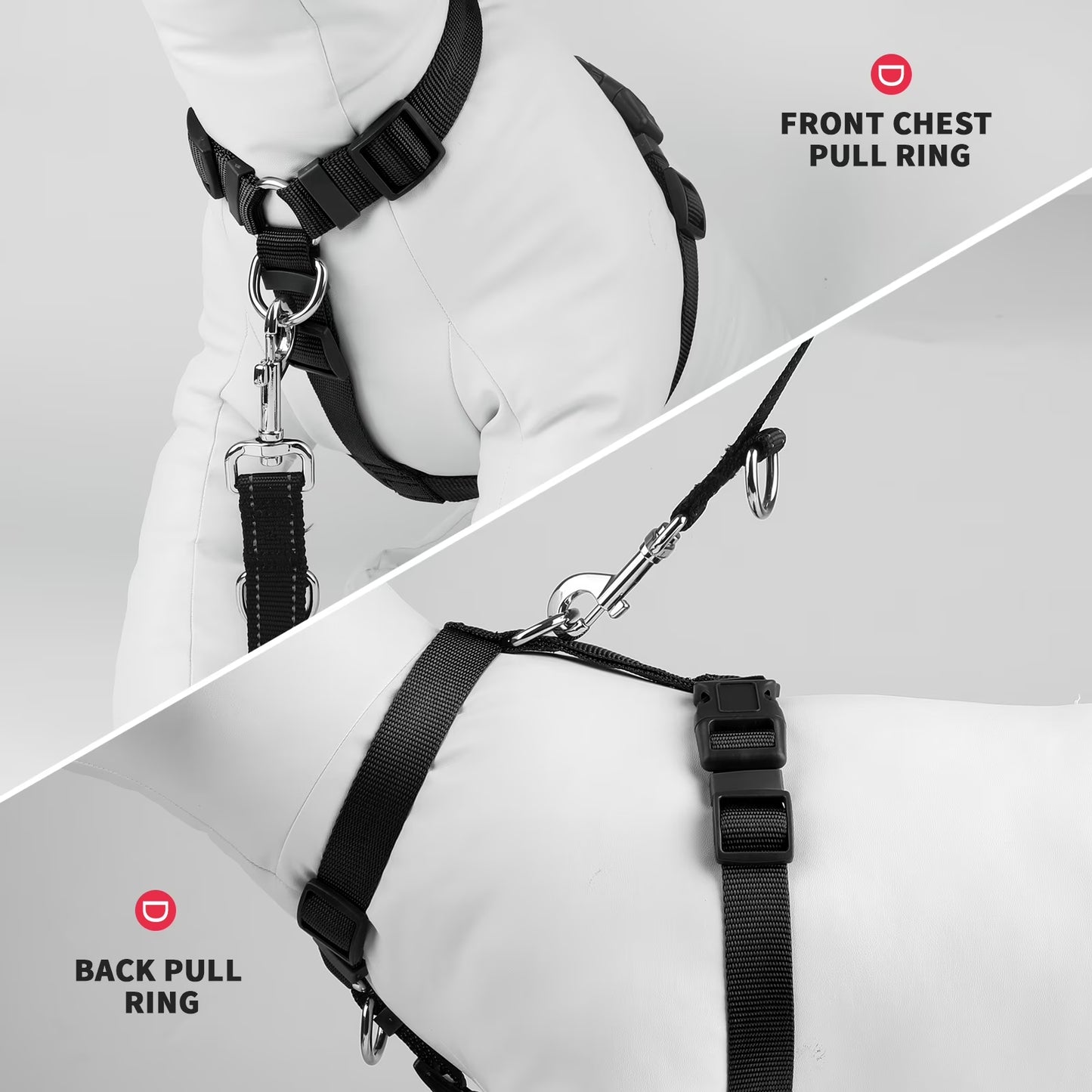 No Pull Dog Harness Soft Basic Nylon Adjustable Dog Vest Easy Walking Harness