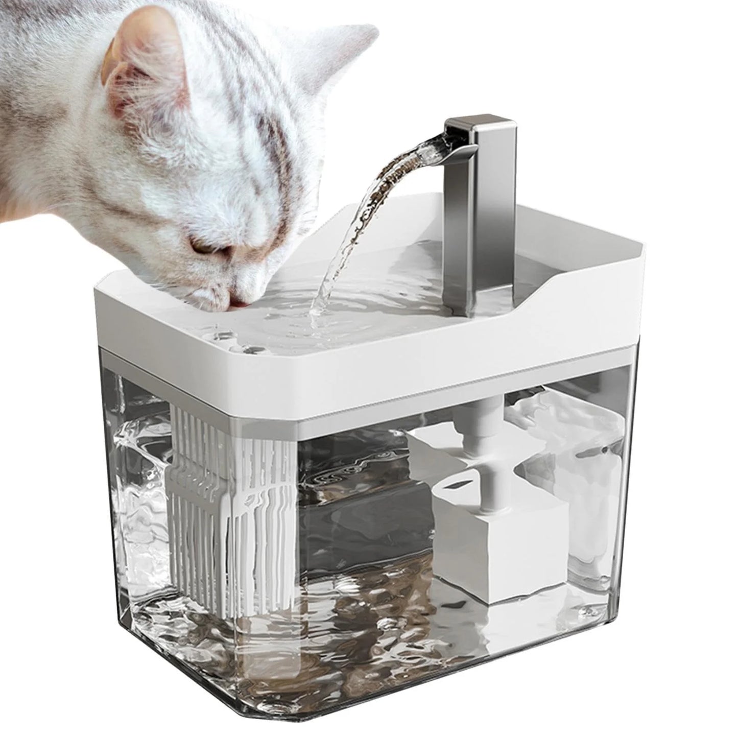 Cats Mobile Drinking Smart Pet Fountain Large Capacity 1500Ml Automatic Water Feeder with Silent Pump and 360° Drinking Access
