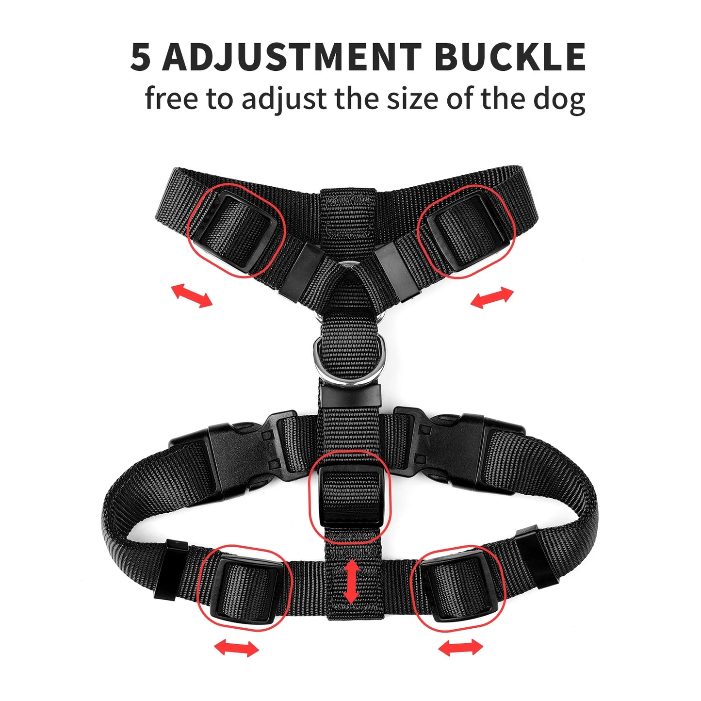 No Pull Dog Harness Soft Basic Nylon Adjustable Dog Vest Easy Walking Harness