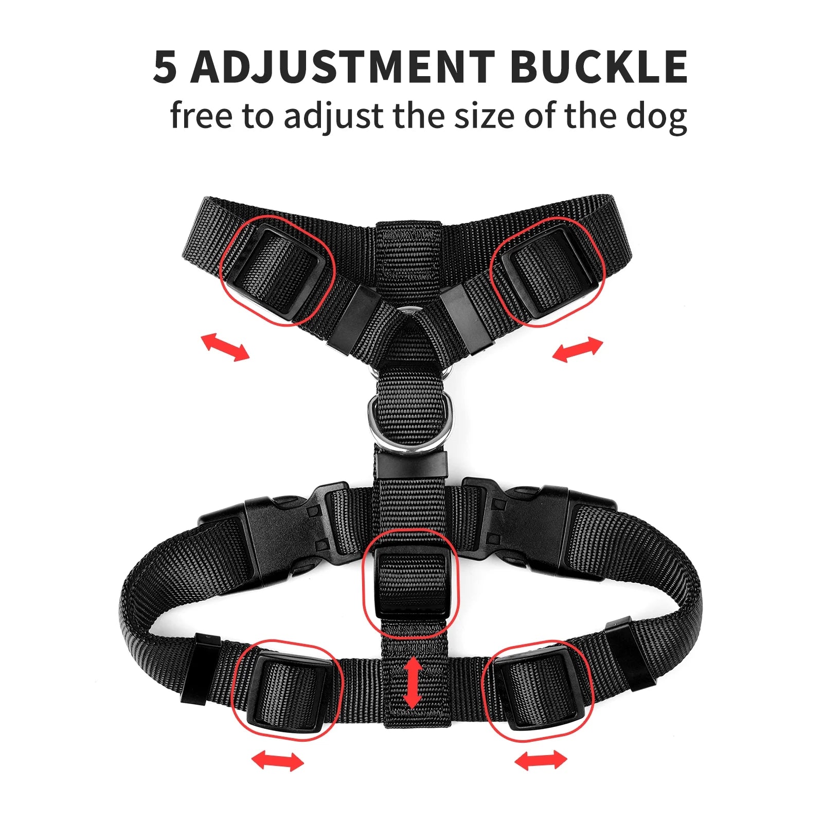 No Pull Dog Harness Soft Basic Nylon Adjustable Dog Vest Easy Walking Harness