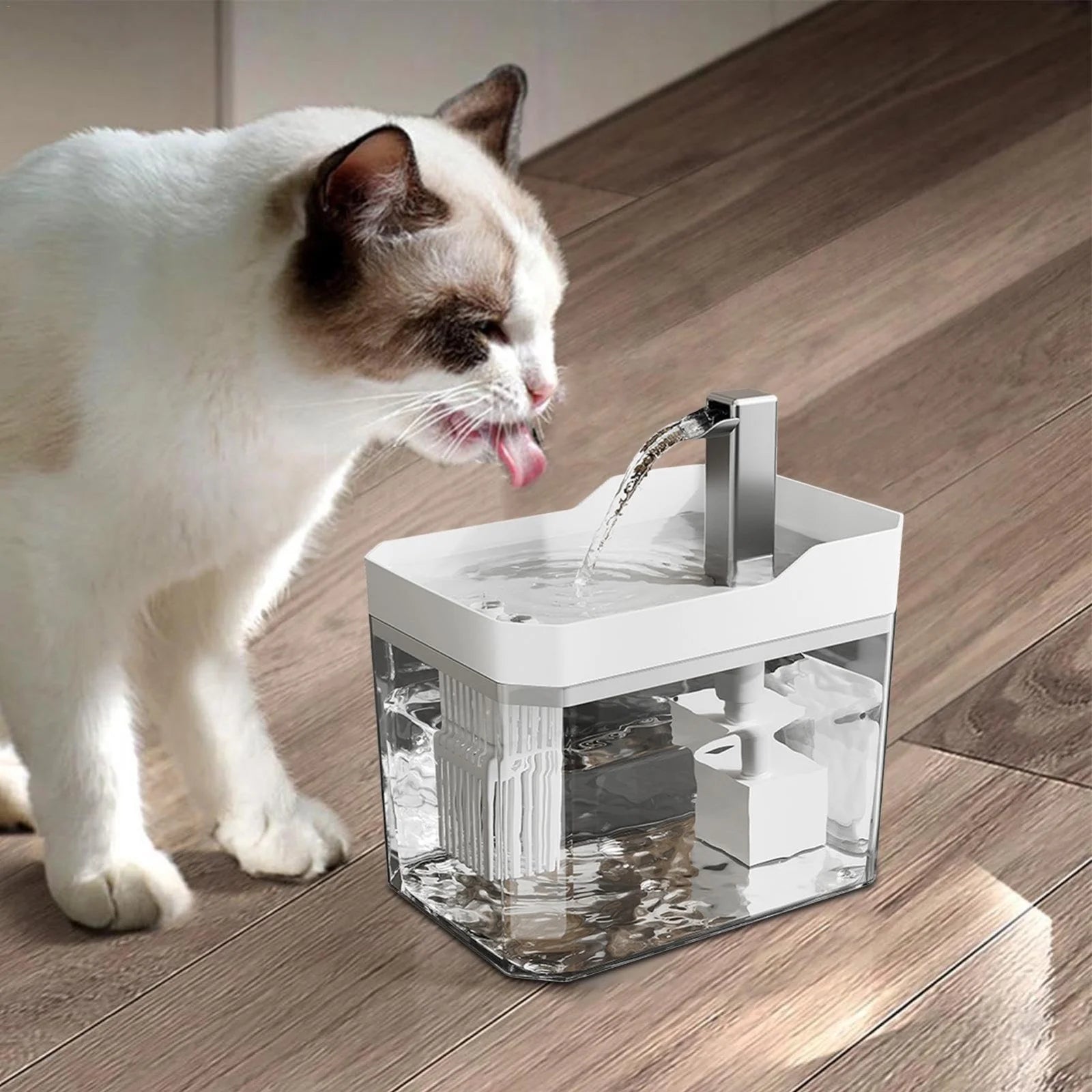 Cats Mobile Drinking Smart Pet Fountain Large Capacity 1500Ml Automatic Water Feeder with Silent Pump and 360° Drinking Access